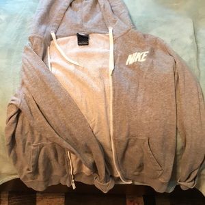 Gray Nike zip up